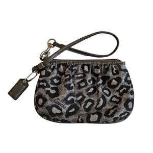 Y2k Coach Wristlet Madison Sparkly Leopard Print